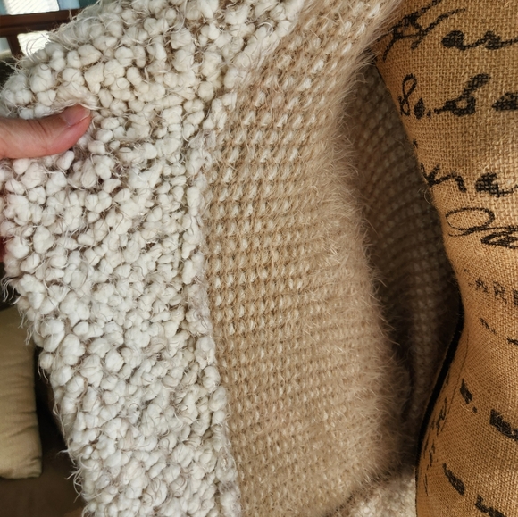 Fuzzy Knit Open Front Cardigan Boho - Picture 5 of 17